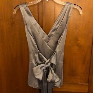 Ann Taylor satin cross over top